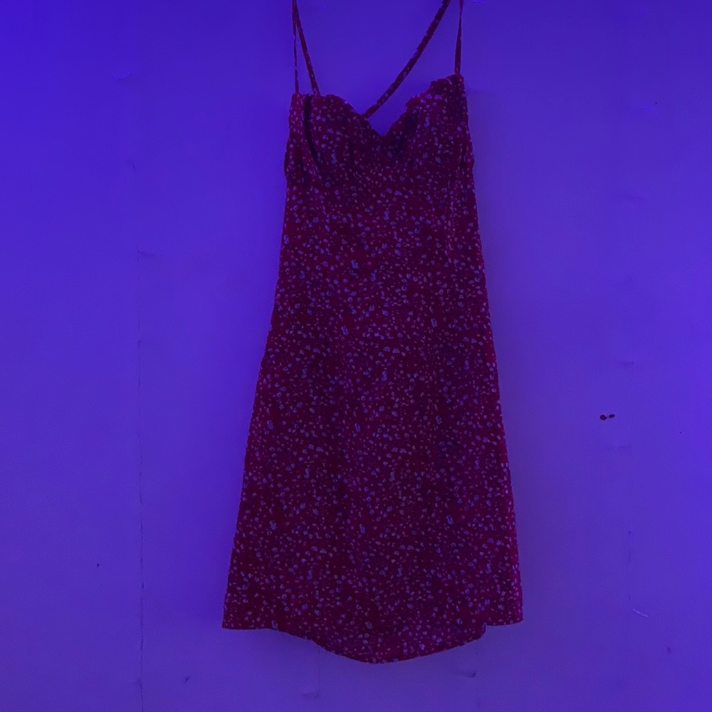 red flower dress